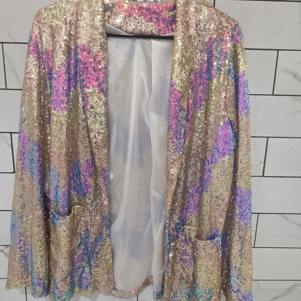 Multicolor Sequin Blazer - image 1